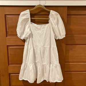 H&M summer white babydoll dress- Size S